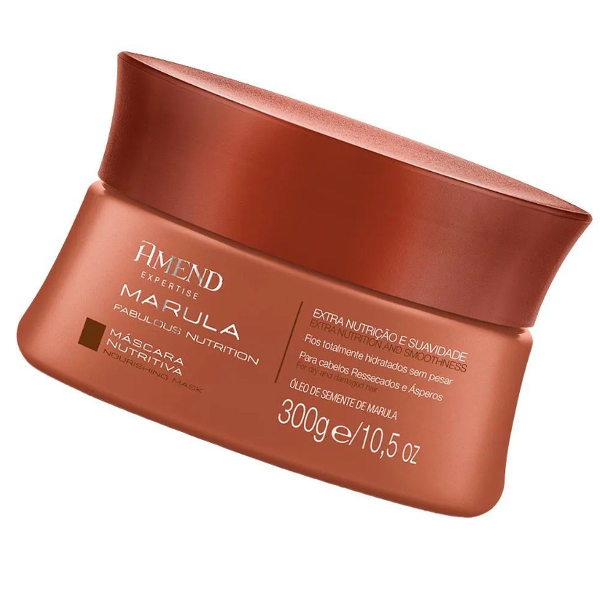 MÁSCARA MARULA FABULOUS NUTRITION AMEND 300G + REPARADOR DE PONTAS GOLD BLACK