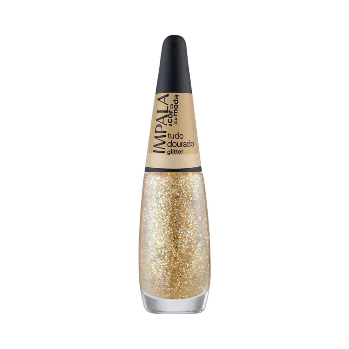 ESMALTE A COR DA MODA GLITTER TUDO DOURADO IMPALA 7,5ML