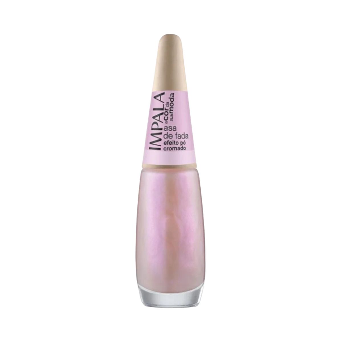 ESMALTE A COR DA MODA EFEITO PO CROMADO ASA DE FADA IMPALA 7,5ML