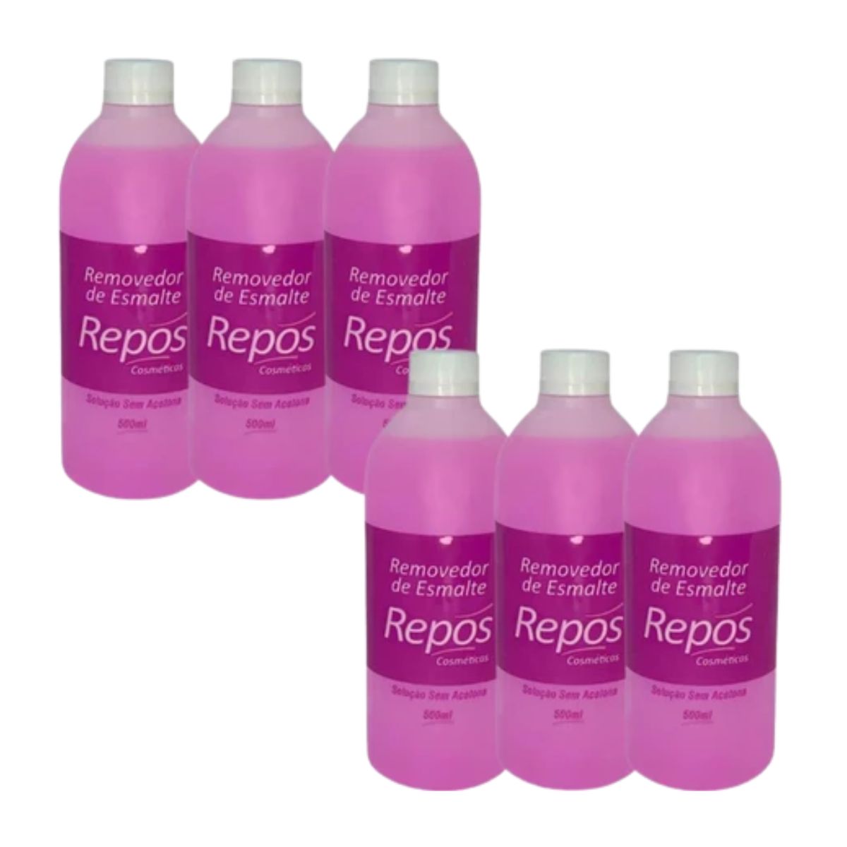 KIT REPOS 6 REMOVEDORES SEM ACETONA 500ML