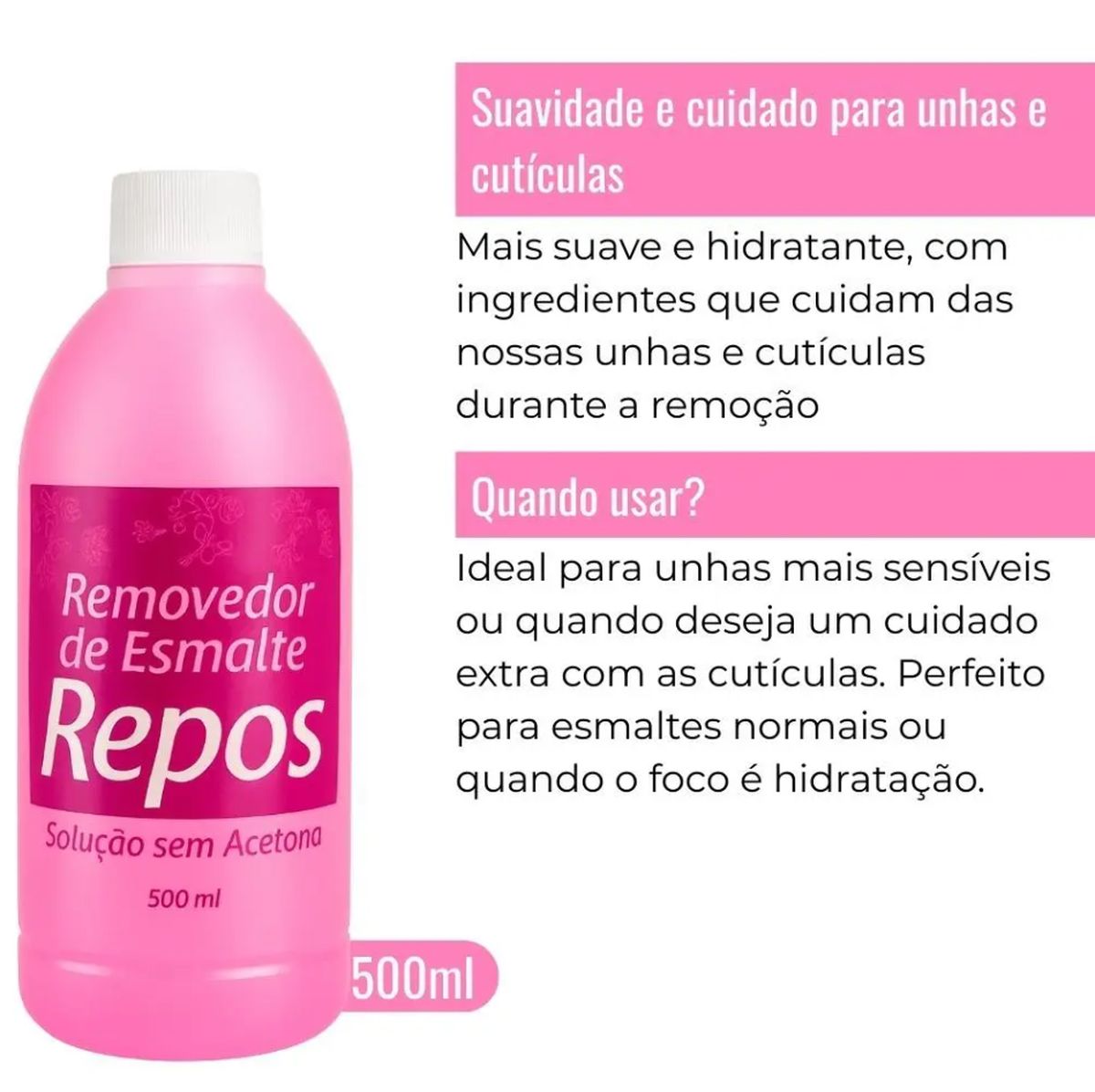 KIT REPOS 6 REMOVEDORES SEM ACETONA 500ML