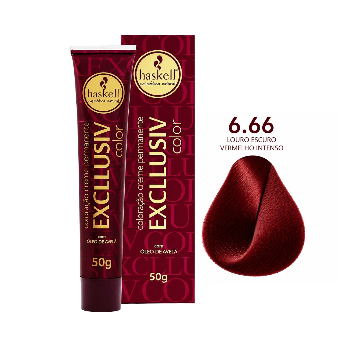 COLORAÇÃO 6.66 LOURO ESCURO VERMELHO INTENSO HASKELL