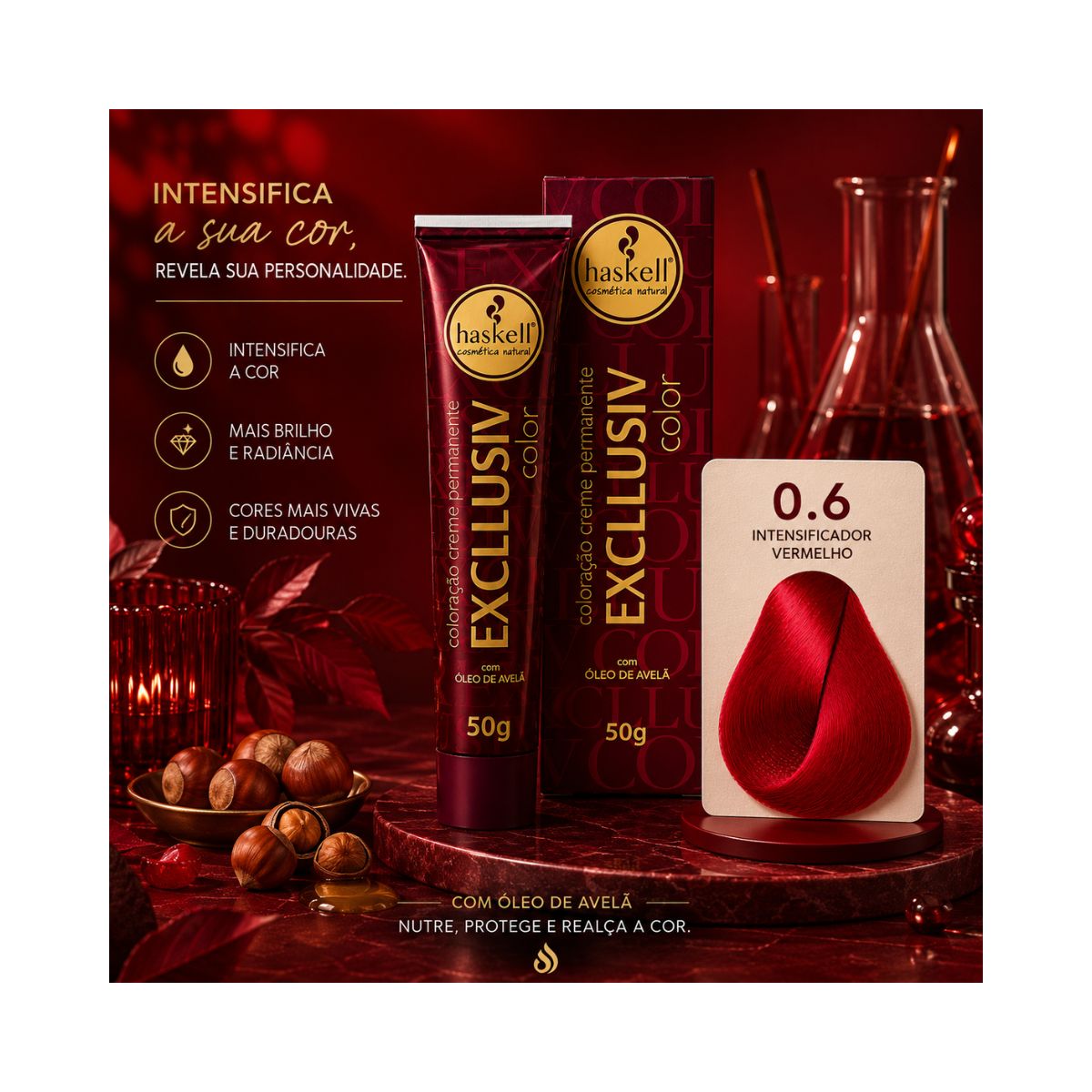 COLORAÇÃO 0.6 INTENSIFICADOR VERMELHO HASKELL
