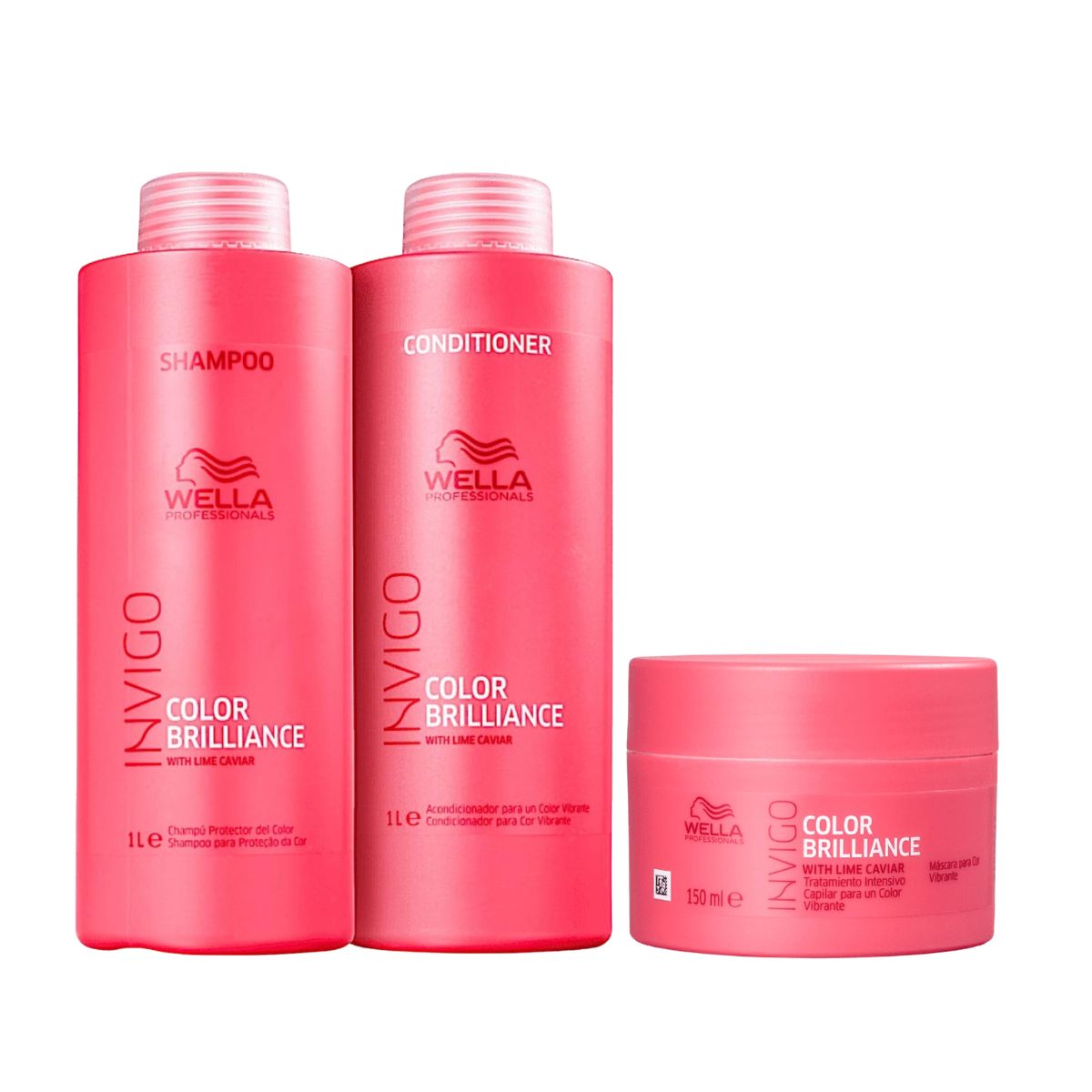 KIT COLOR BRILLIANCE WELLA SHAMPOO 1L + COND 1L + MÁSCARA 150ML