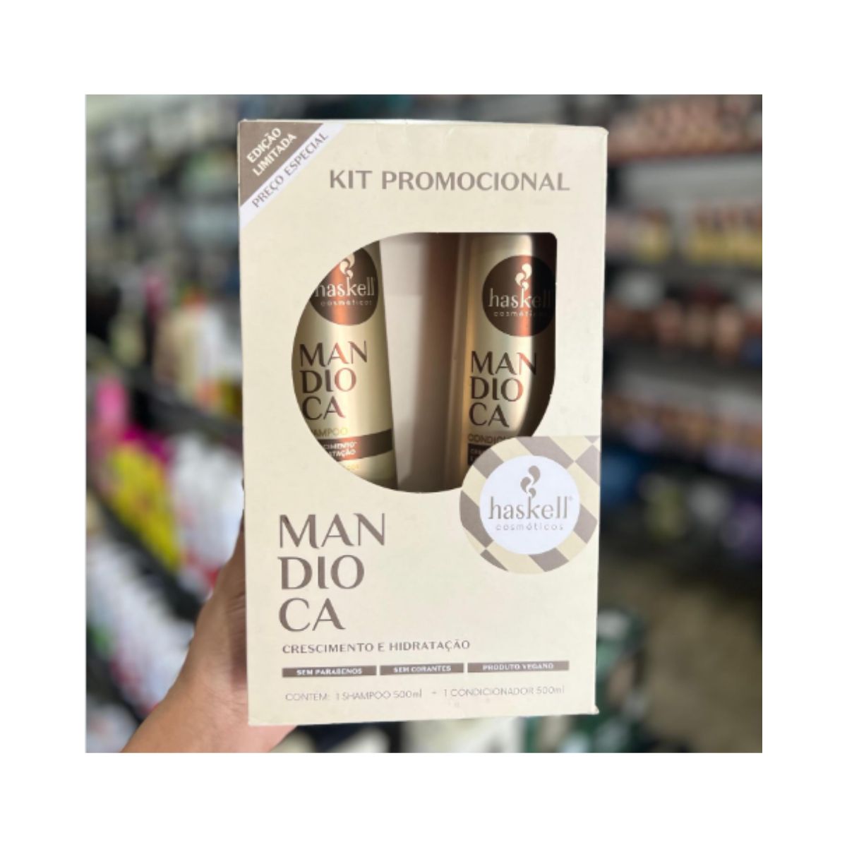 KIT SHAMPOO + CONDICIONADOR MANDIOCA HASKELL 500ML