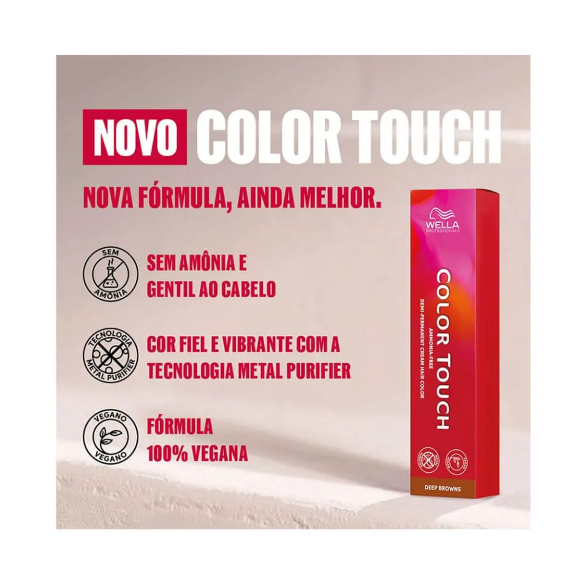 KIT 1 TONALIZANTE COLOR TOUCH 5.5 CASTANHO CLARO ACAJU WELLA 60G + EMULSÃO REVEL