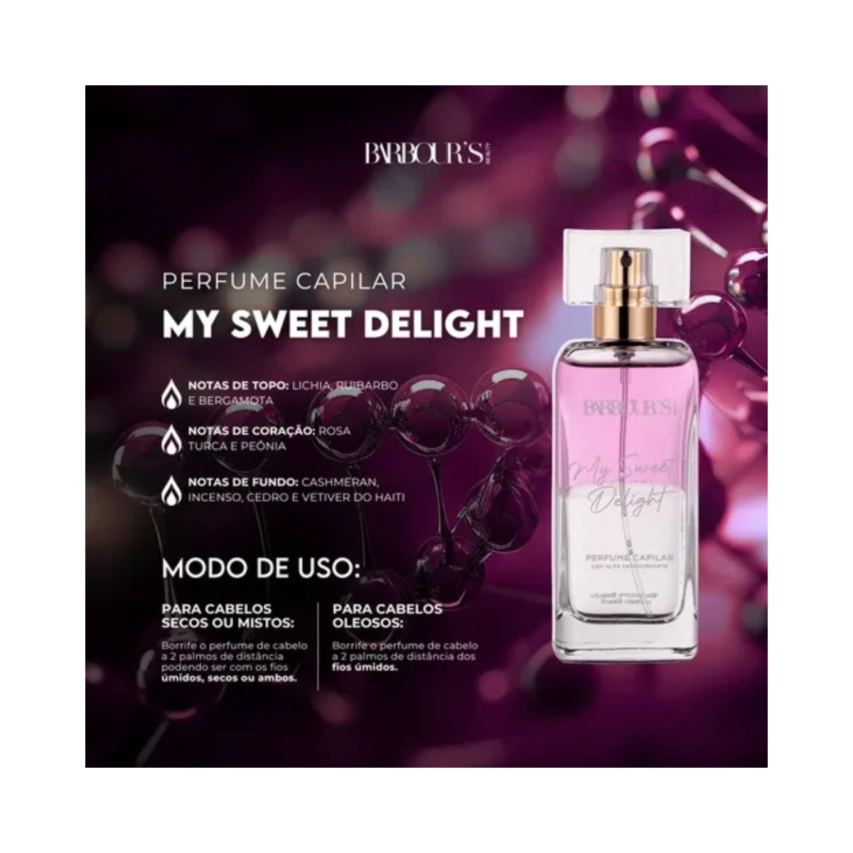 PERFUME CAPILAR MY SWEET DELIGHT BARBOURS 50ML