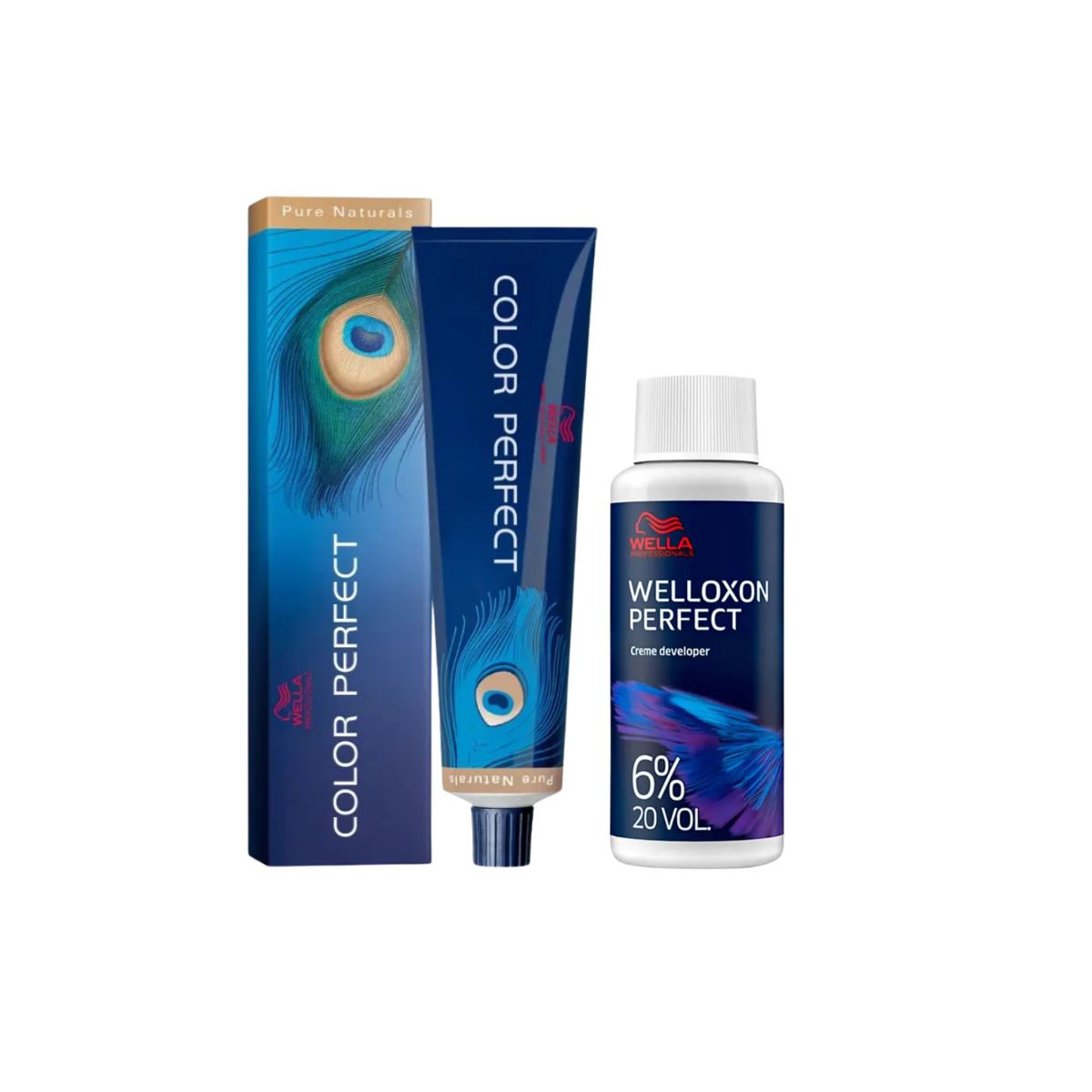 KIT COLOR PERFECT 8.0 LOURO CLARO WELLA 60G + OX WELLOXON 20VOL 60ML