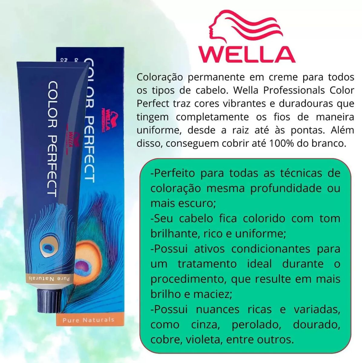 KIT COLOR PERFECT 8.0 LOURO CLARO WELLA 60G + OX WELLOXON 20VOL 60ML