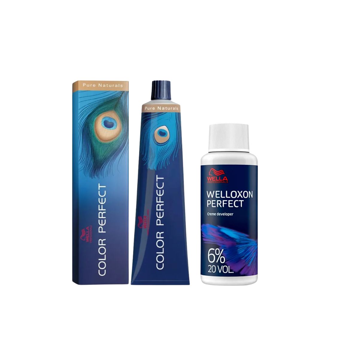 KIT COLOR PERFECT 7.0 LOURO MÉDIO WELLA 60G + OX WELLOXON 20VOL 60ML