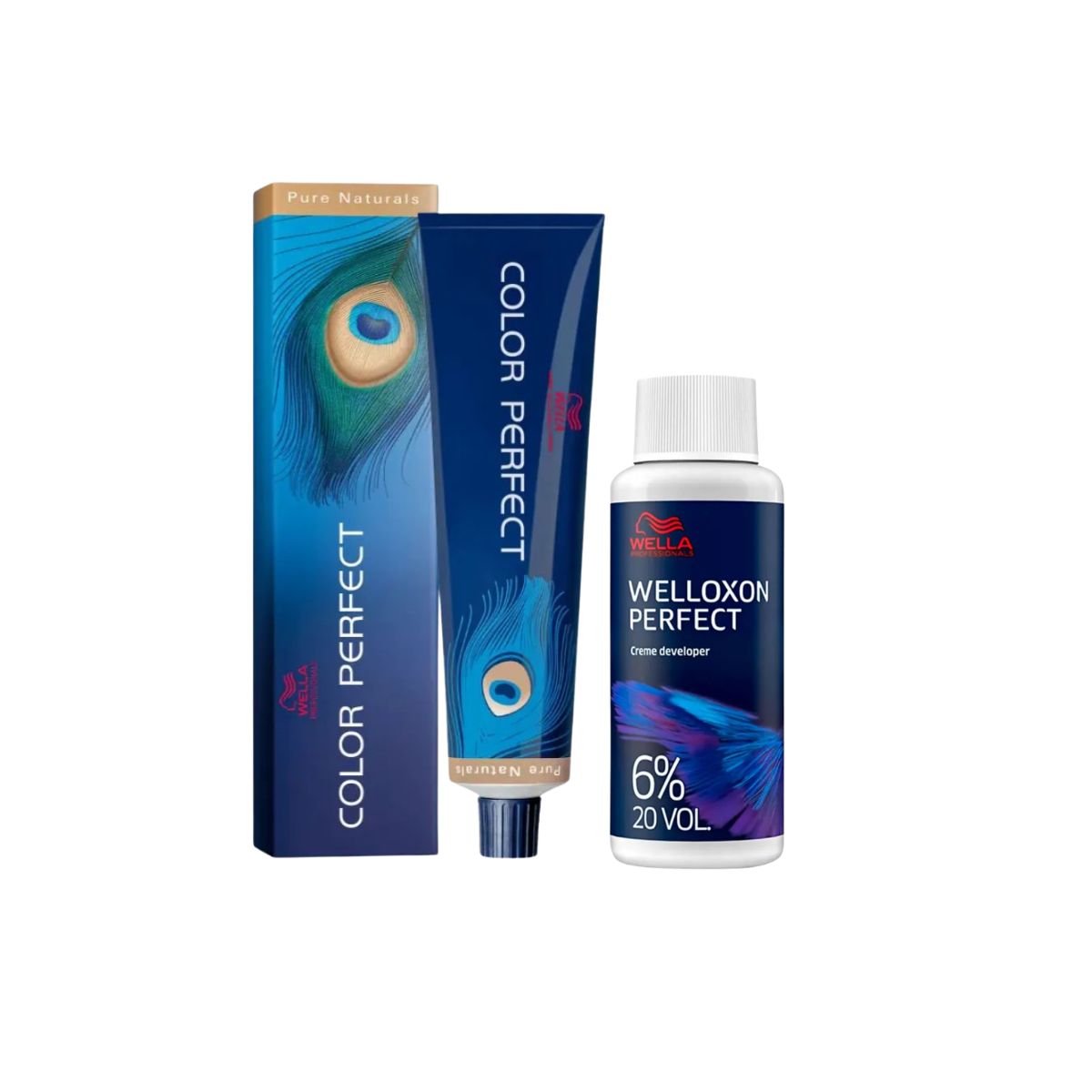 KIT COLOR PERFECT 4.0 CASTANHO MÉDIO WELLA 60G + OX WELLOXON 20VOL 60ML