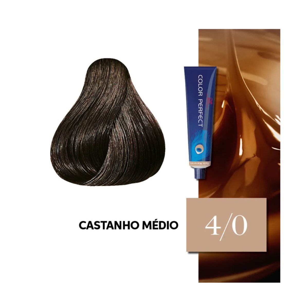 KIT COLOR PERFECT 4.0 CASTANHO MÉDIO WELLA 60G + OX WELLOXON 20VOL 60ML