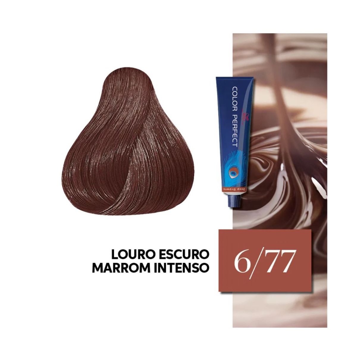 KIT COLOR PERFECT 6/77 LOURO ESC MARROM INT WELLA 60G + OX WELLOXON 20VOL 60ML