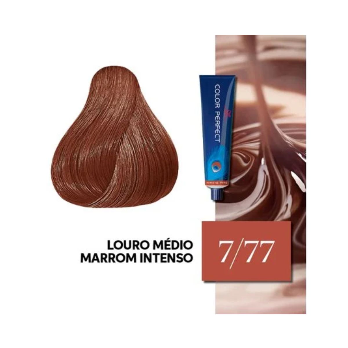 KIT COLOR PERFECT 7.77 LOURO MÉDIO MARROM INTENSO WELLA 60G + OX WELLOXON 20VOL