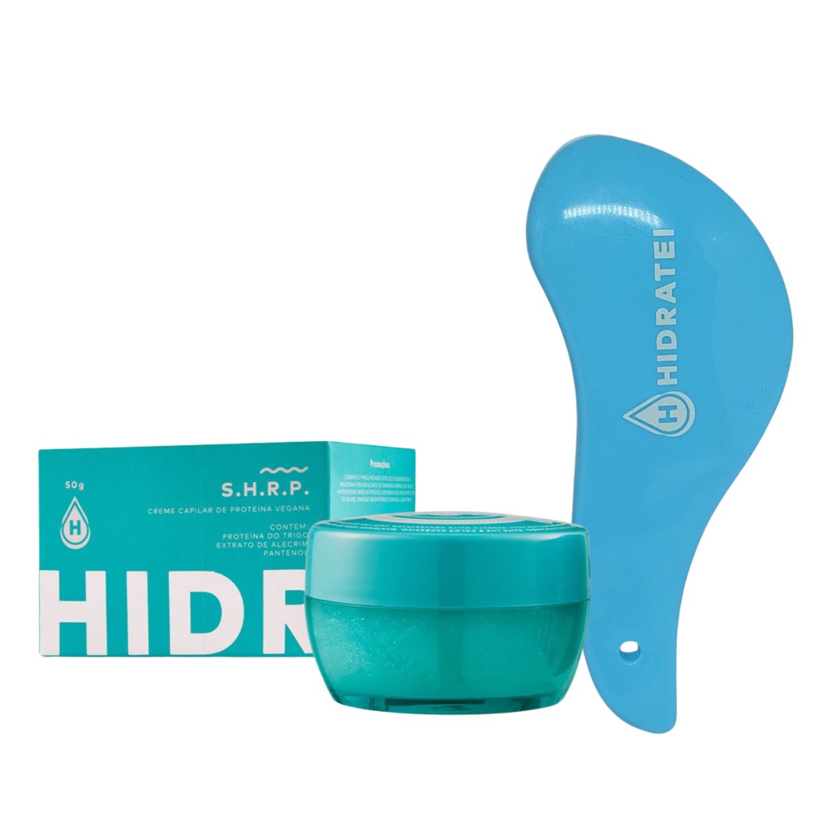 KIT HIDRATEI CREME SHRP PROTEIN 50G + ESCOVA MÁGICA PERSONALIZADA