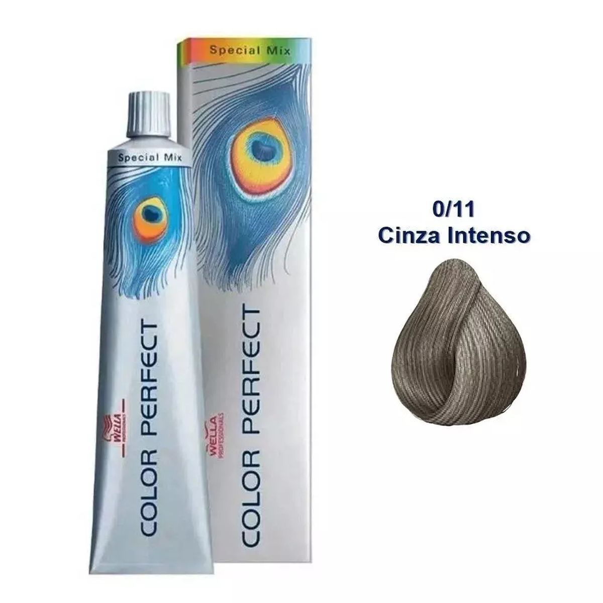 KIT COLOR PERFECT 0.11 CINZA INTENSO CINZA WELLA 60G + OX WELLOXON 20VOL 60ML