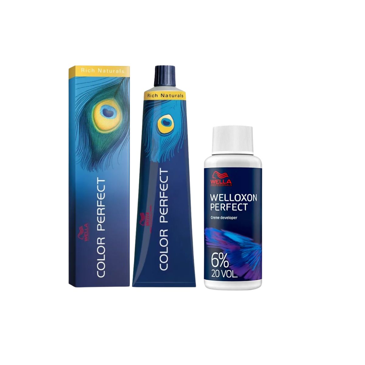KIT COLOR PERFECT 8.2 LOURO CLARO MATTE WELLA 60G + OX WELLOXON 20VOL 60ML