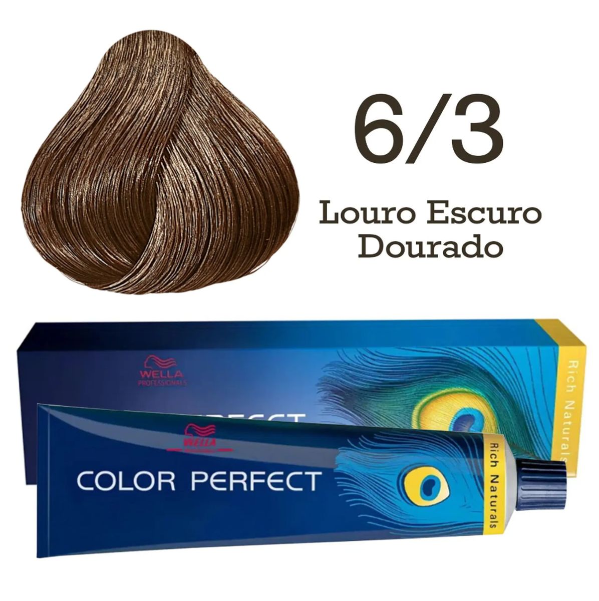 KIT COLOR PERFECT 6/3 LOURO MÉDIO MARROM WELLA 60G + OX WELLOXON 20VOL 60ML