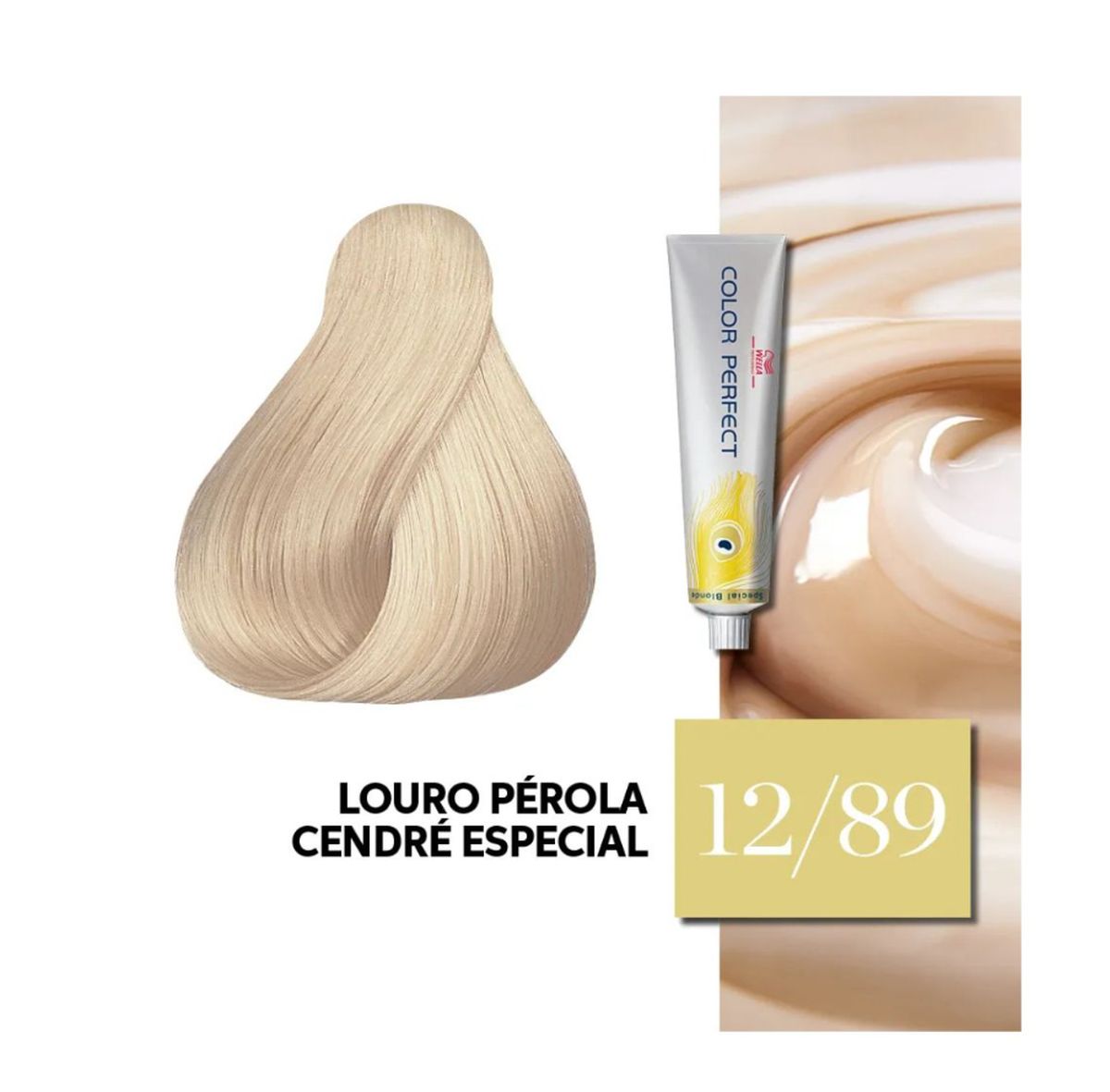 KIT COLOR PERFECT 12.89 LOURO PEROLA CENDRE WELLA 60G + OX WELLOXON 20VOL 60ML