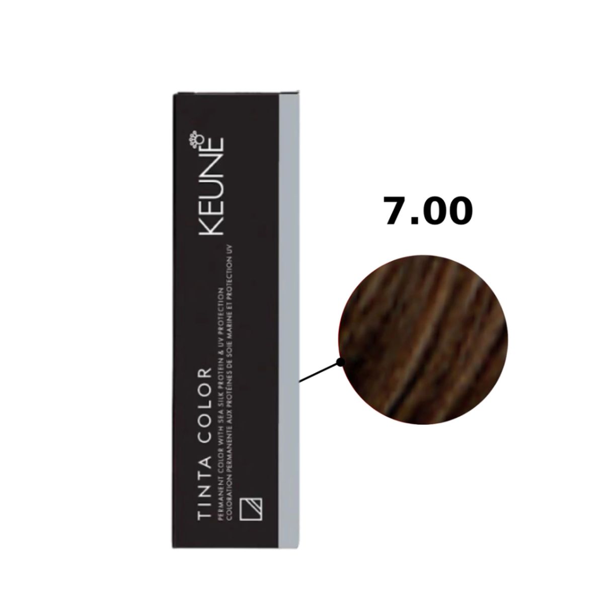 KIT 1 COLORAÇÃO TINTA COLOR UC PLUS 7.00 LOURO MÉDIO KEUNE 60ML + OX TINTA DEVEL