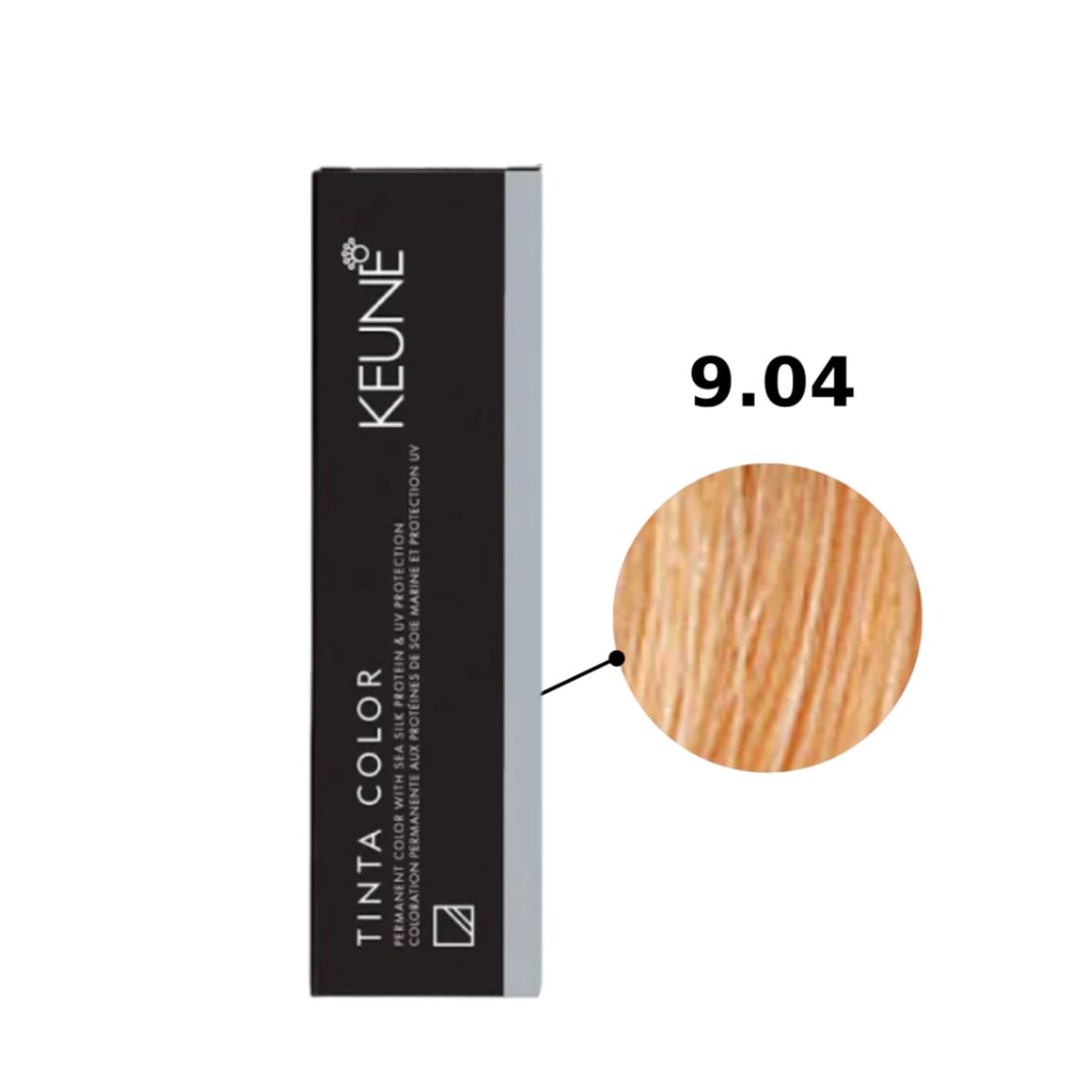 KIT 1 COLORAÇÃO TINTA COLOR 9.04 LOURO MUITO CLARO COBRE KEUNE 60ML + OX TINTA D