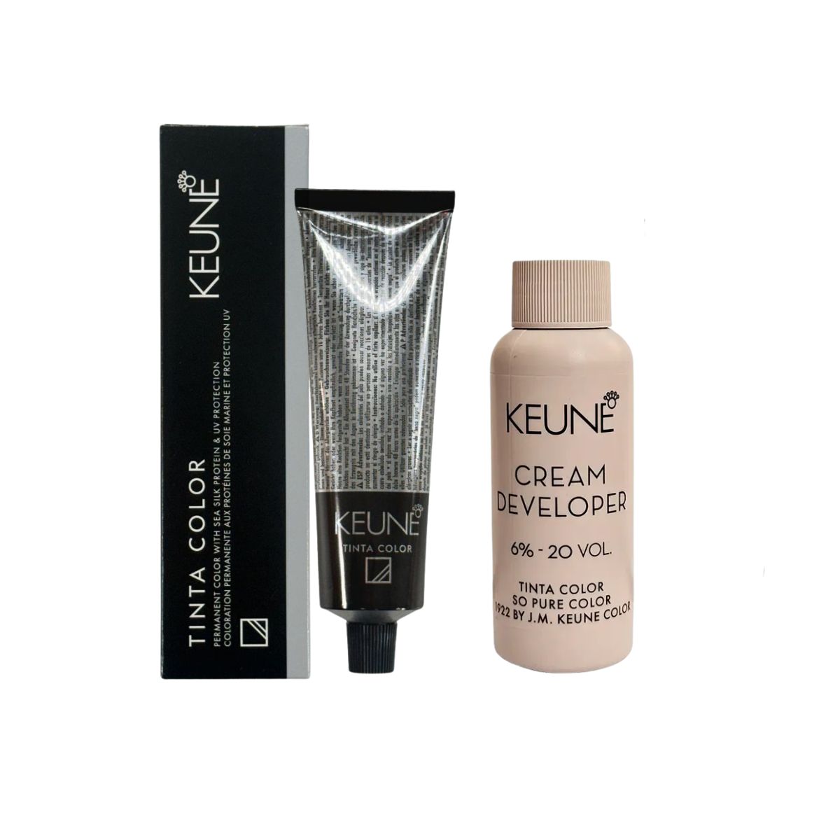 KIT 1 COLORAÇÃO TINTA COLOR 1.1 PRETO AZULADO KEUNE 60ML + OX TINTA DEVELOPER 6%