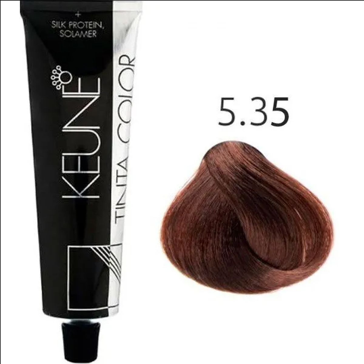 KIT 1 COLORAÇÃO TINTA COLOR 5.35 CASTANHO CLARO CHOCOLATE KEUNE 60ML + OX TINTA