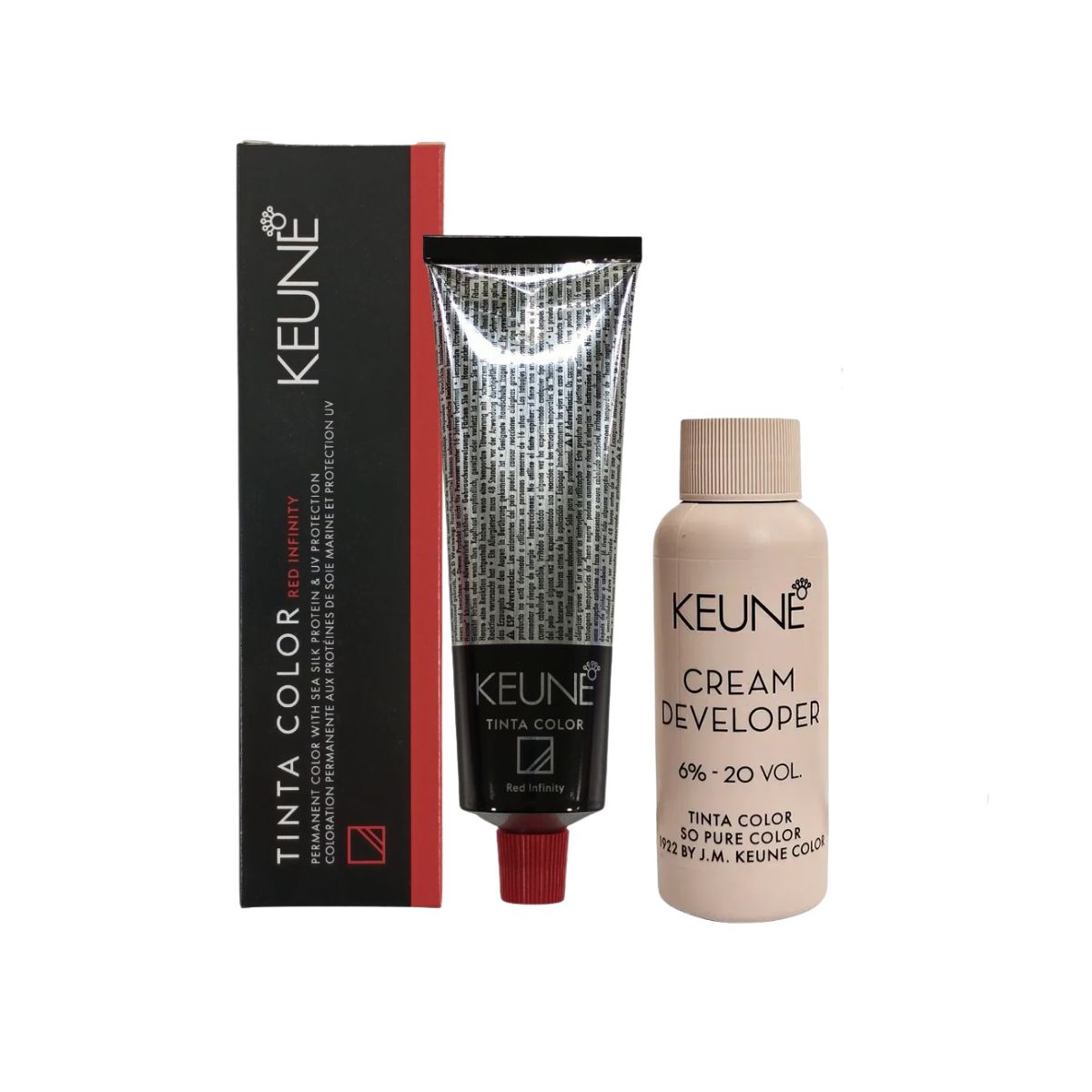 KIT 1 COLORAÇÃO TINTA COLOR 6.66 LOURO ESCURO VERMELHO INTENSO INFINITY RI KEUNE