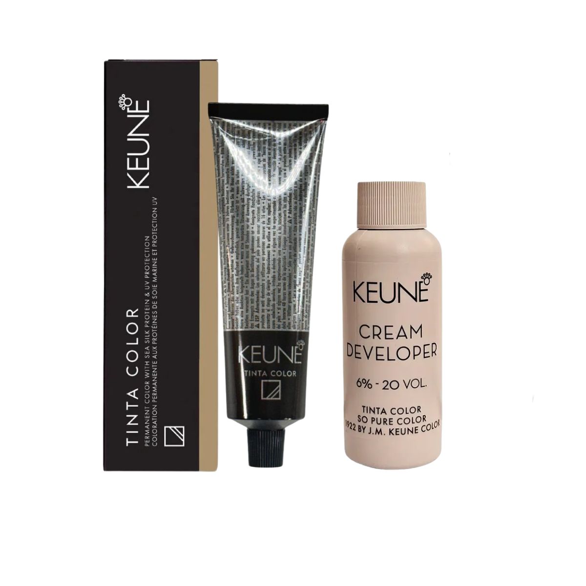 KIT 1 COLORAÇÃO TINTA COLOR 9.3 LOURO MUITO CLARO DOURADO KEUNE 60ML + OX TINTA