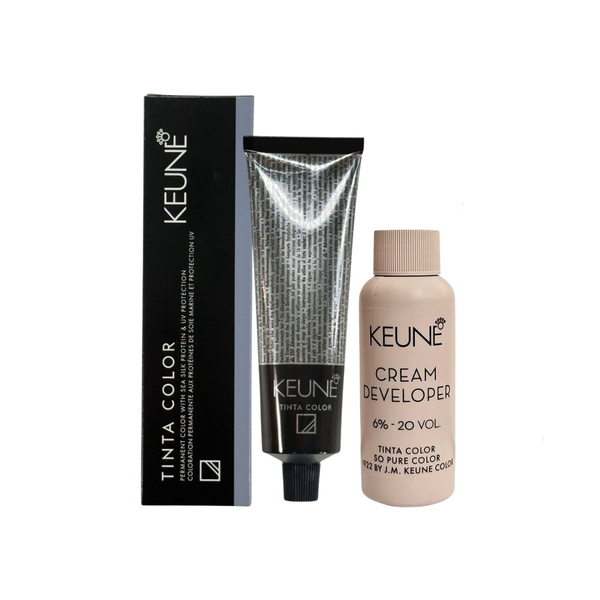 KIT 1 COLORAÇÃO TINTA COLOR 9.1 LOURO MUITO CLARO CINZA KEUNE 60ML + OX TINTA D