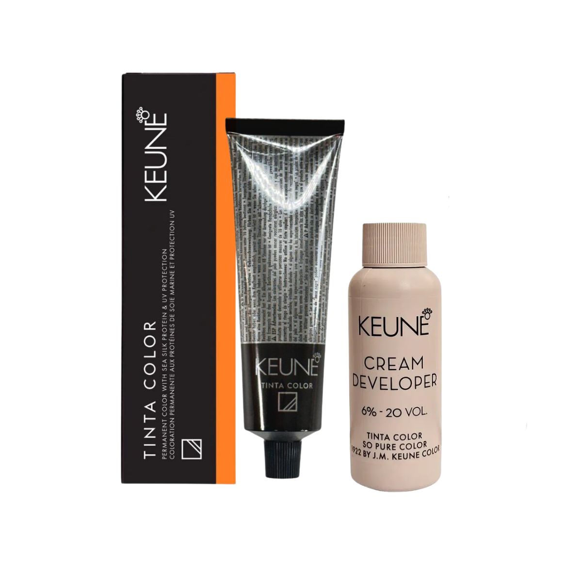 KIT 1 COLORAÇÃO TINTA COLOR 5.67 CASTANHO CLARO VERMELHO VIOLETA KEUNE 60ML + OX
