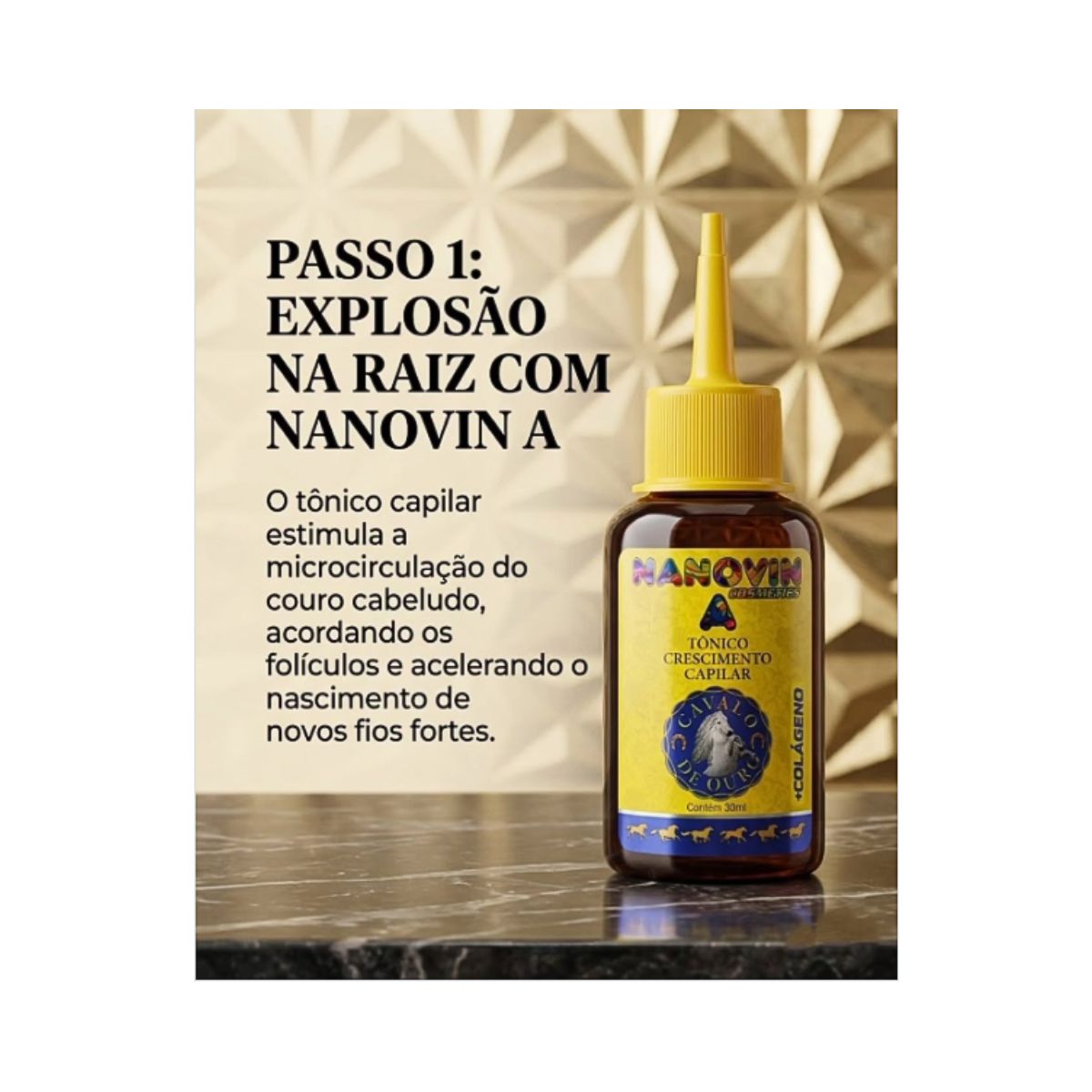 KIT ÓLEO FORTALECEDOR + TÔNICO CAPILAR CASAL 20 NANOVIN A 30ML