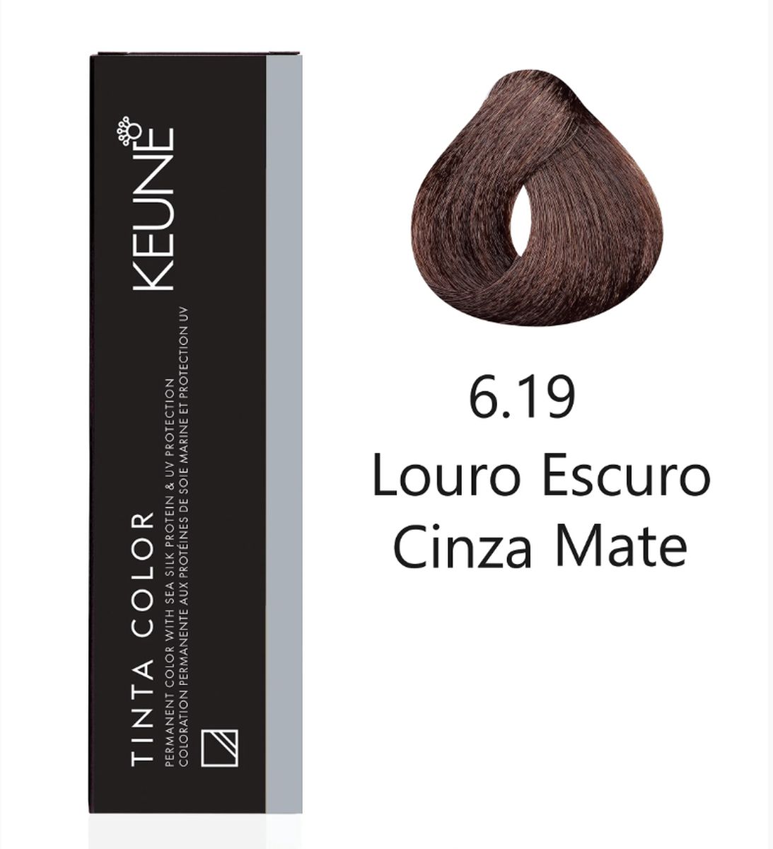 KIT 2 COLORAÇÃO TINTA COLOR 6.19 LOURO ESCURO MATE KEUNE + 2 OX DEVELOPER 20V