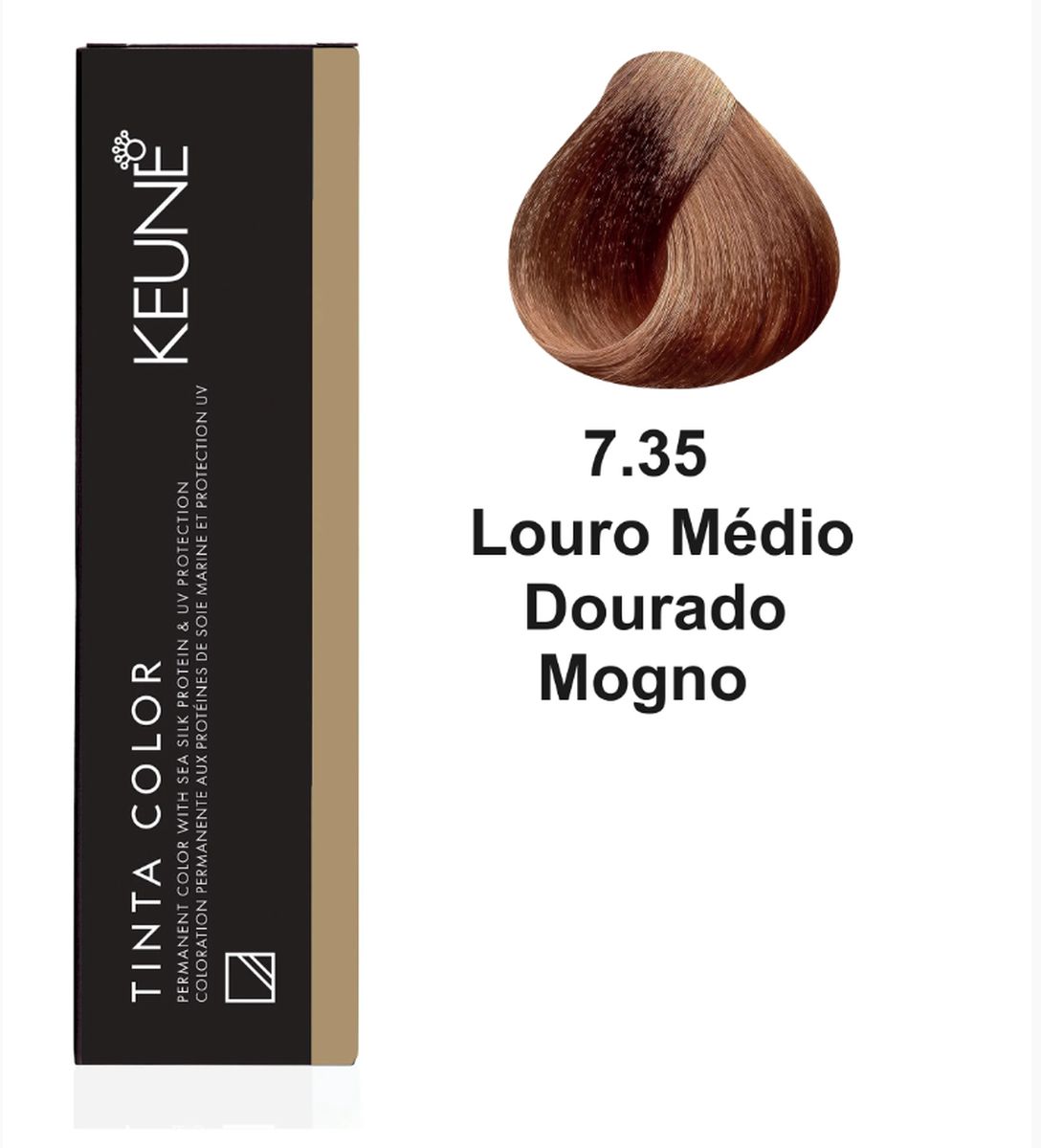 KIT 2 COLORAÇÃO TINTA COLOR 7.35 LOURO MÉDIO CHOCOLATE KEUNE + 2 OX DEVELOPER 20