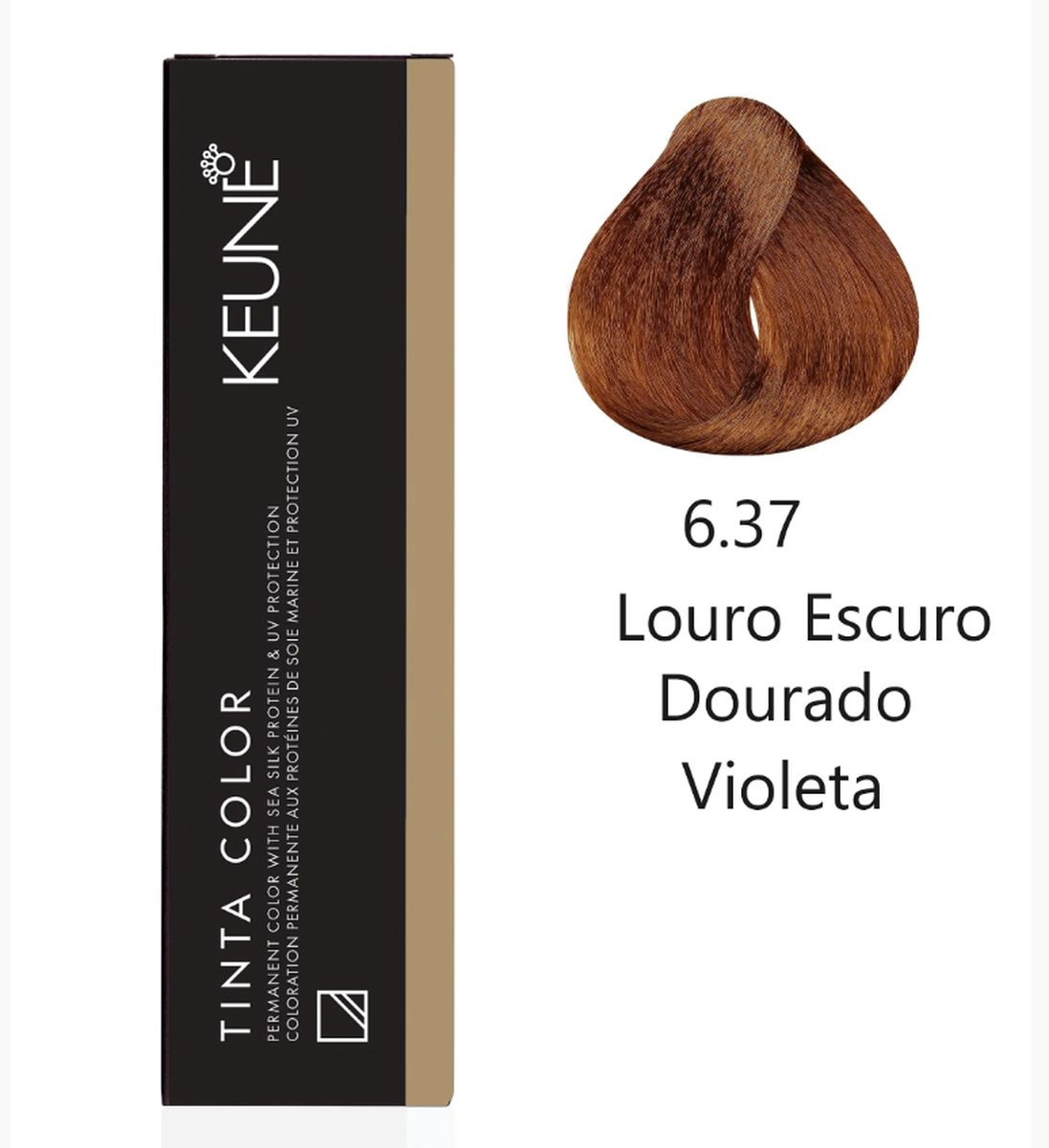 KIT 2 COLORAÇÃO TINTA COLOR 6.37 LOURO ESC DOUR VIOL KEUNE + 2 OX DEVELOPER 20V