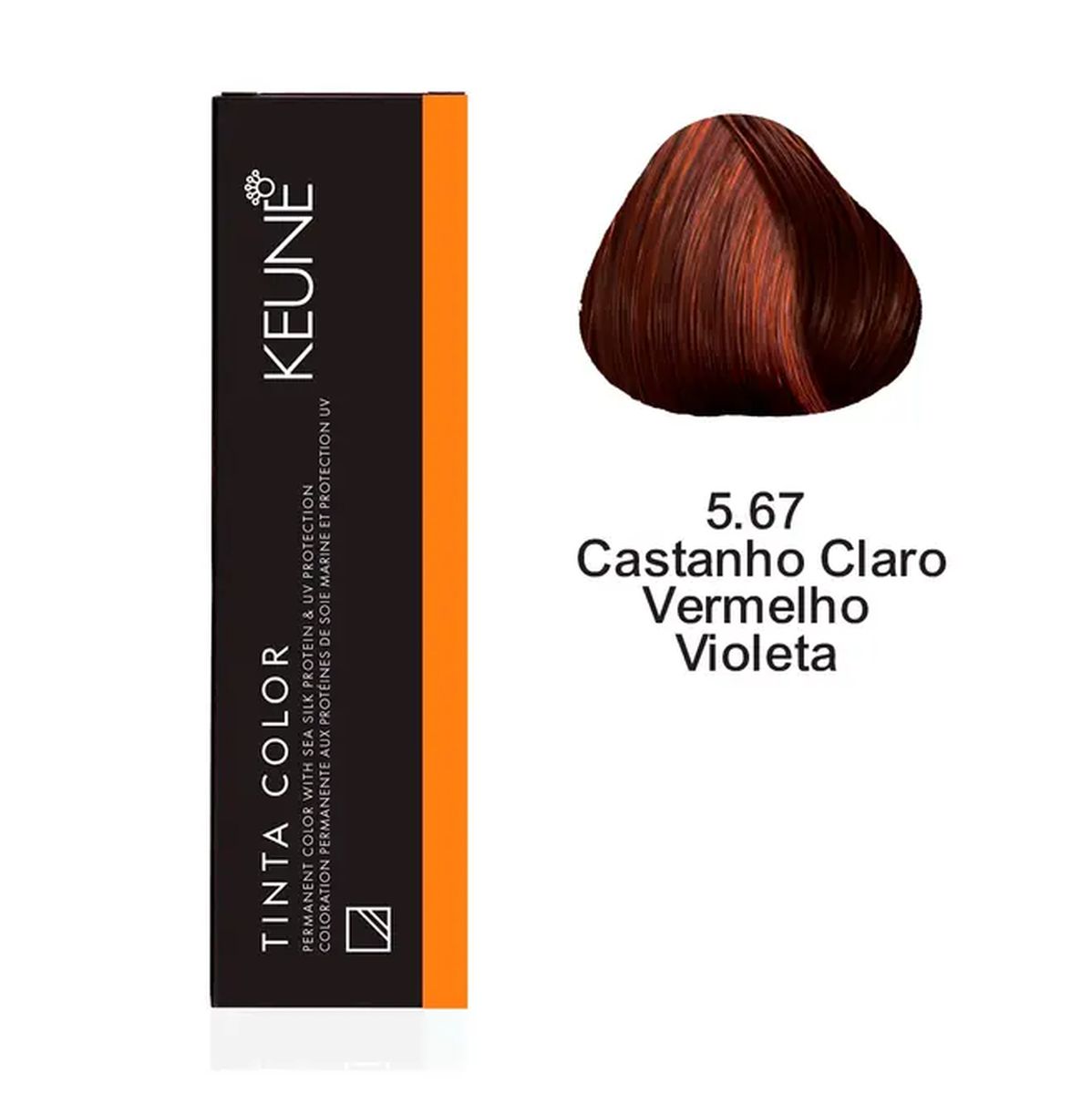 KIT 2 COLORAÇÃO TINTA COLOR 5.67 CAST CL VERM VIOL KEUNE + 2 OX DEVELOPER 20V