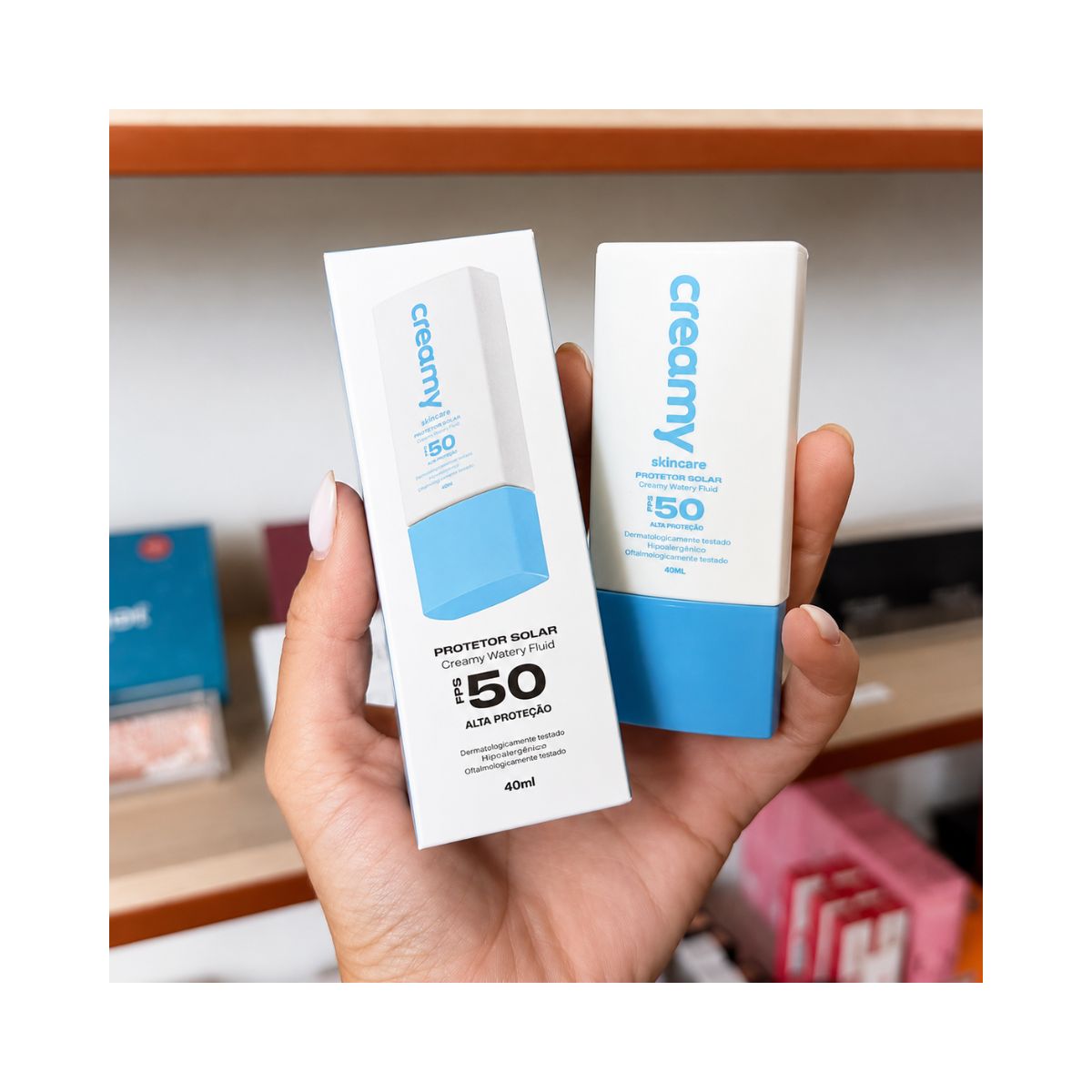 PROTETOR SOLAR WATERY FLUID CREAMY SKINCARE 40ML