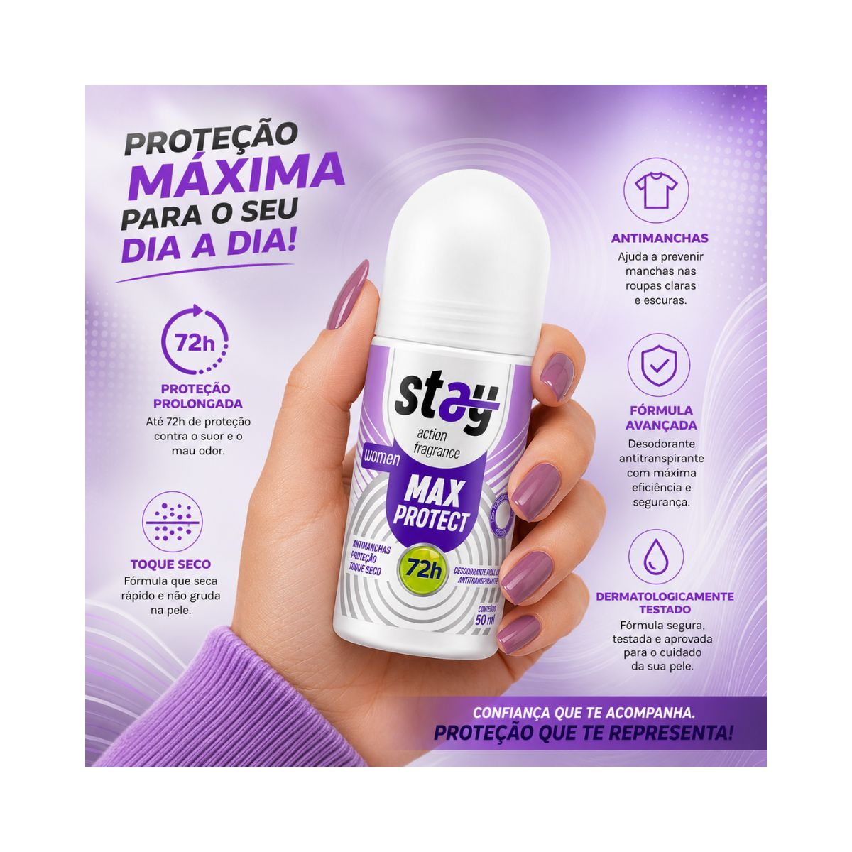 DEO ROLLON STAY MAX PROTECT 72HS 50ML