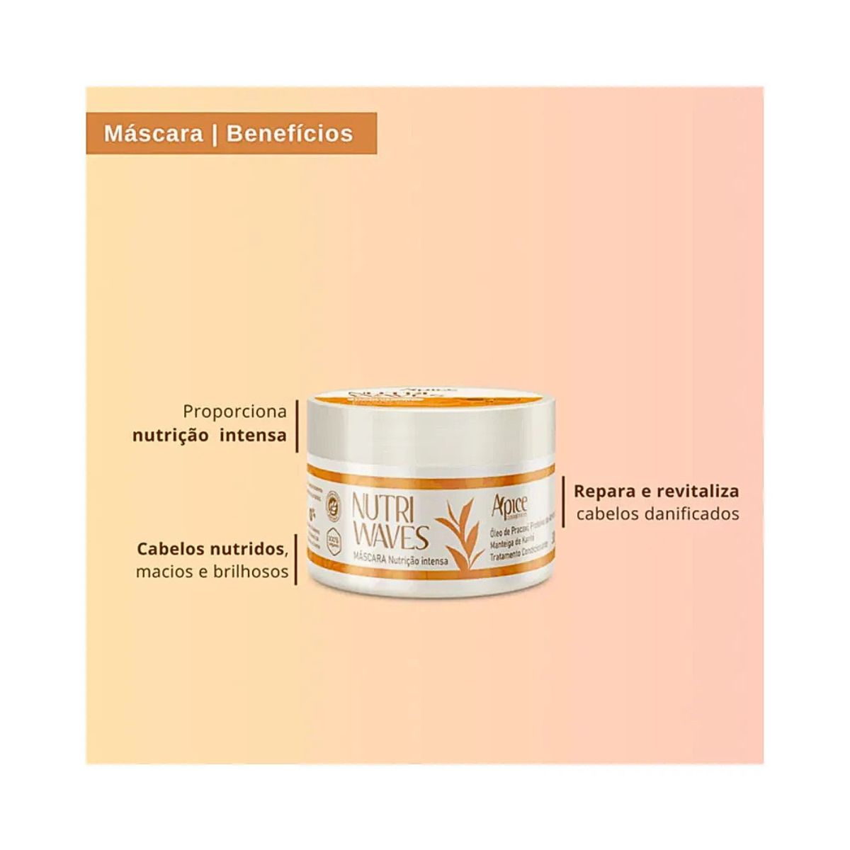 MÁSCARA APICE NUTRI WAVES APICE 300G