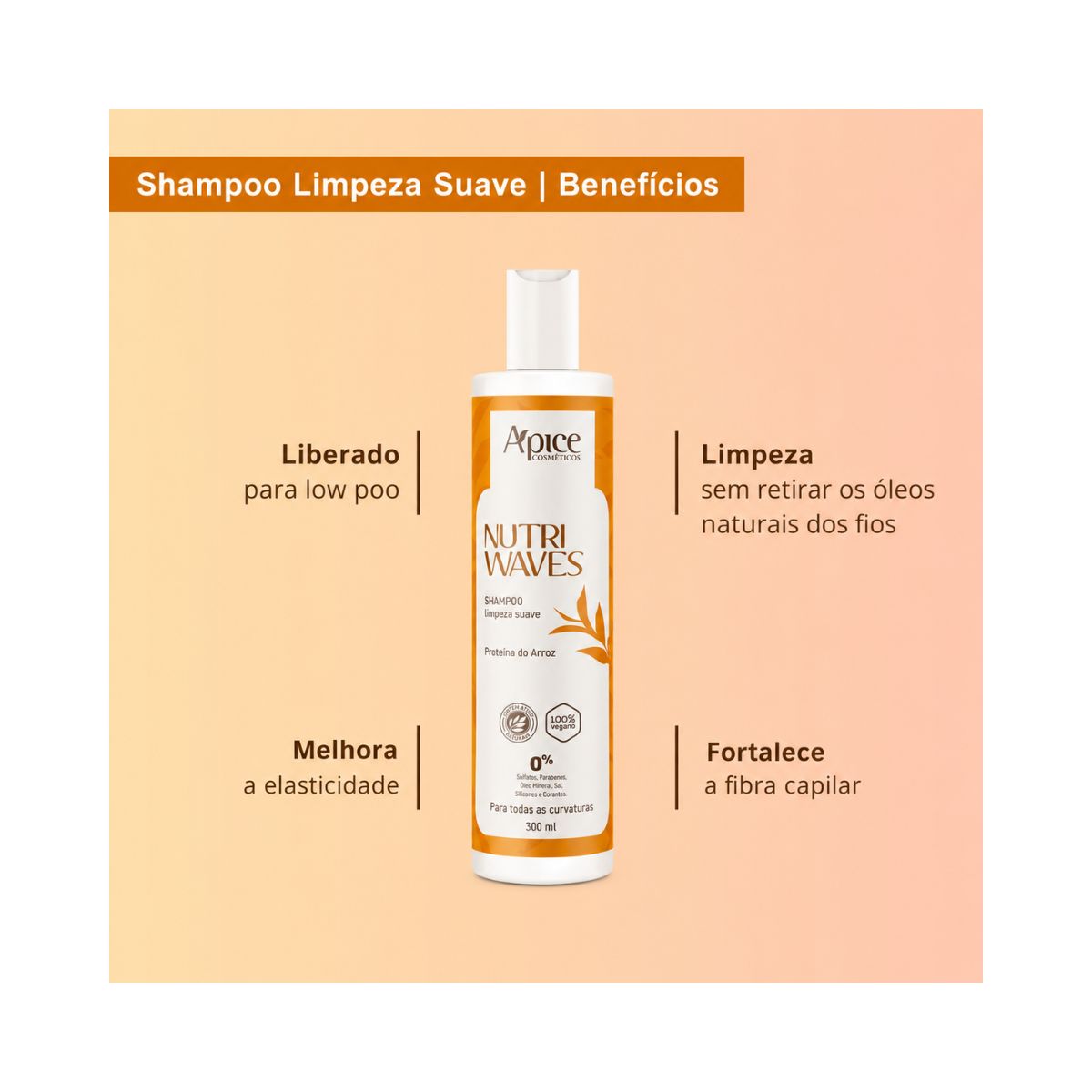 SHAMPOO NUTRI WAVES APICE 300ML