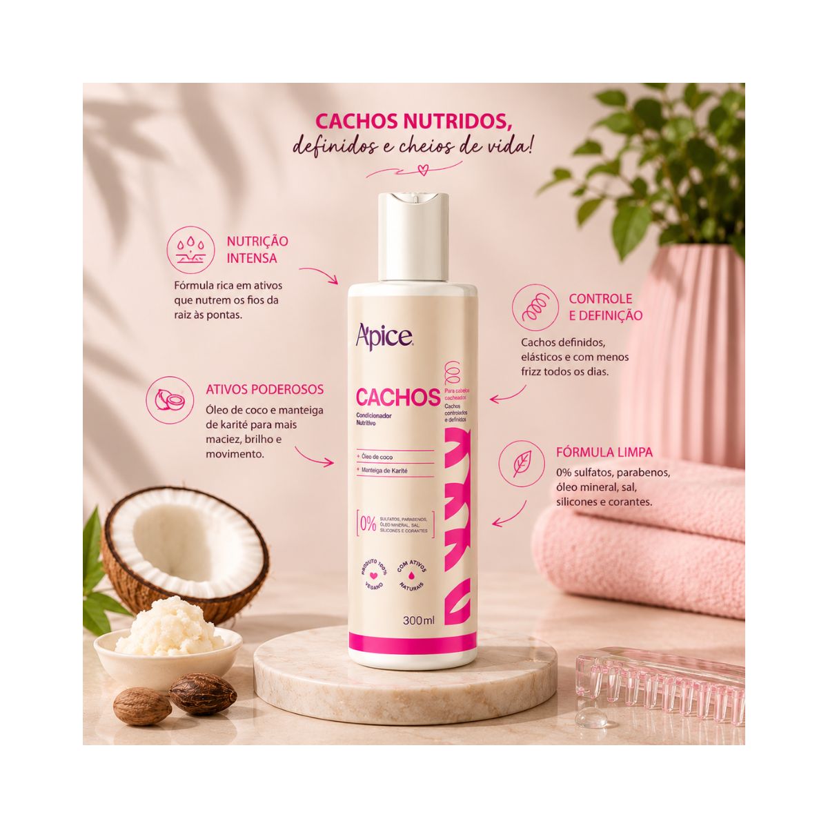 CONDICIONADOR CACHOS APICE 300ML