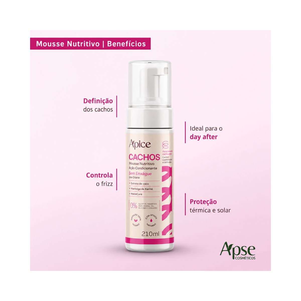 MOUSSE CACHOS APICE 210ML
