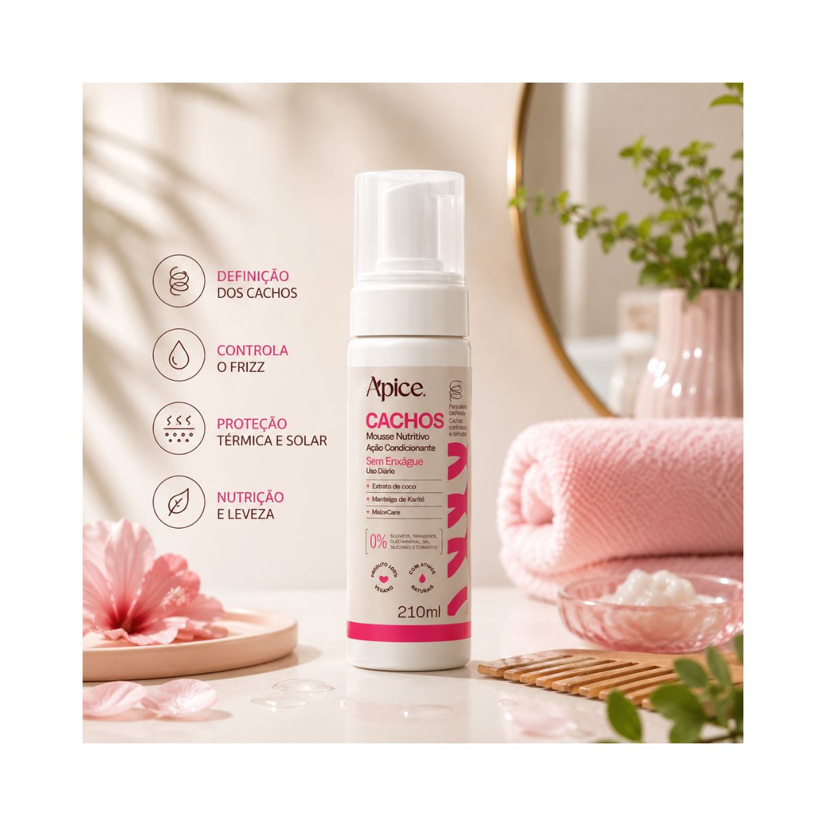 MOUSSE CACHOS APICE 210ML