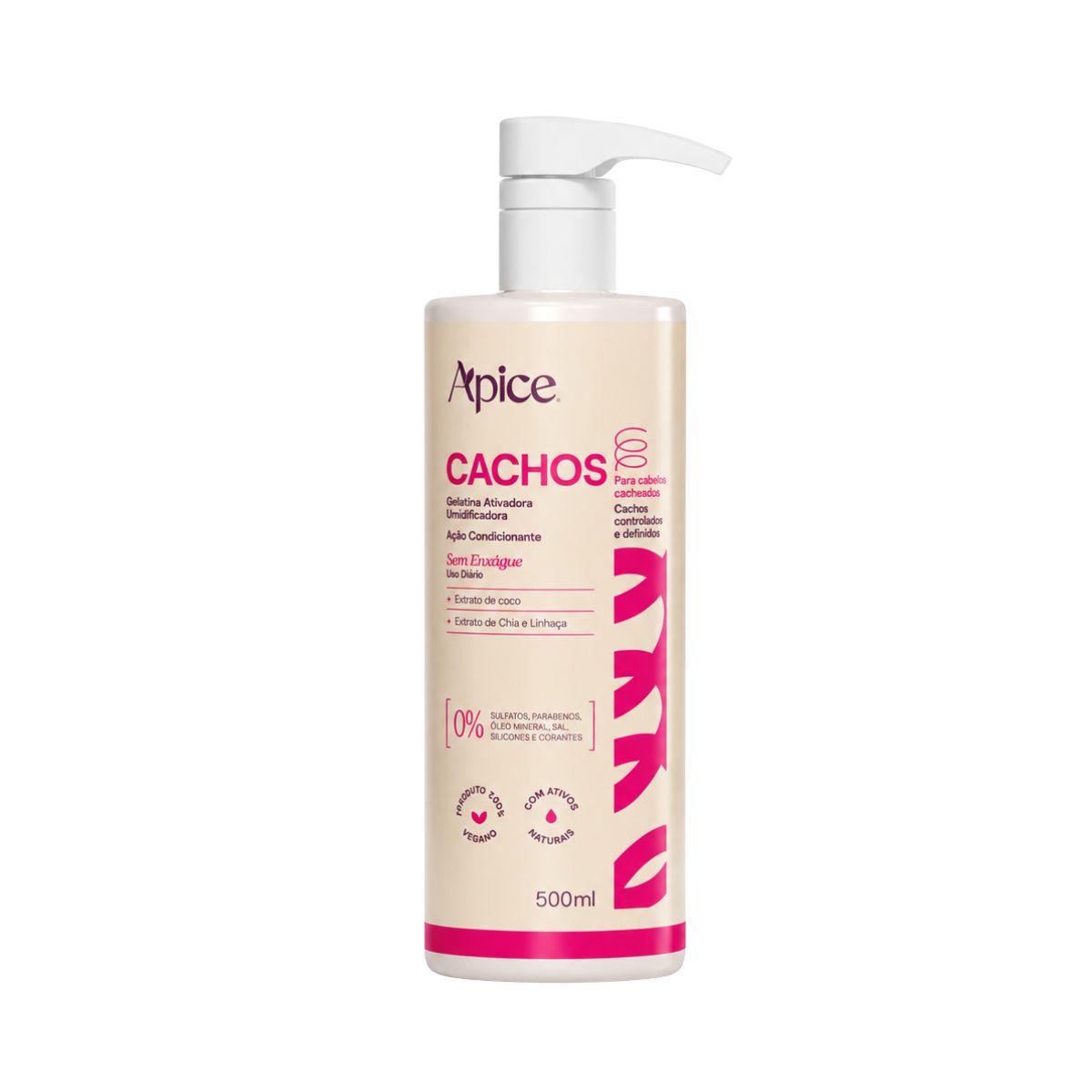 GELATINA CACHOS ATIVADOR UMIDIFICADOR APICE 500ML