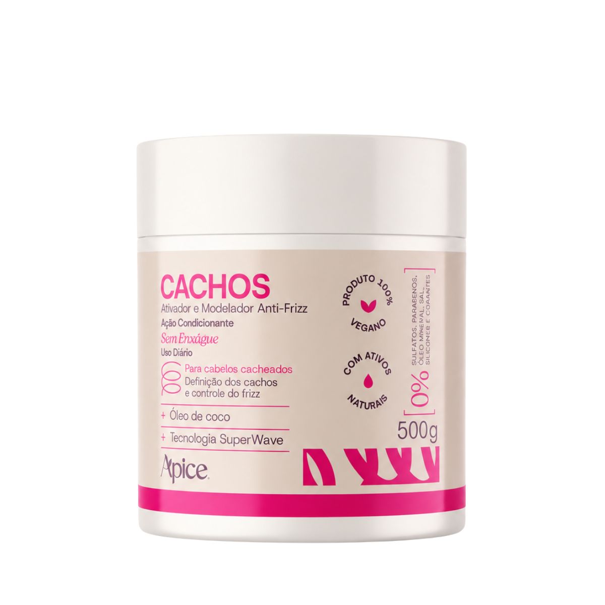 ATIVADOR MODELADOR CACHOS ANTI-FRIZZ APICE 500G