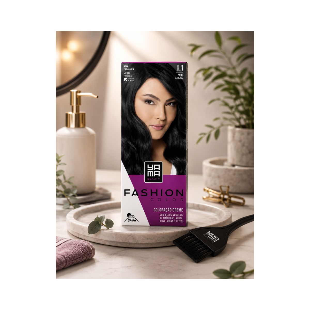 MINI KIT FASHION COLOR 1.1 PRETO AZULADO YAMA