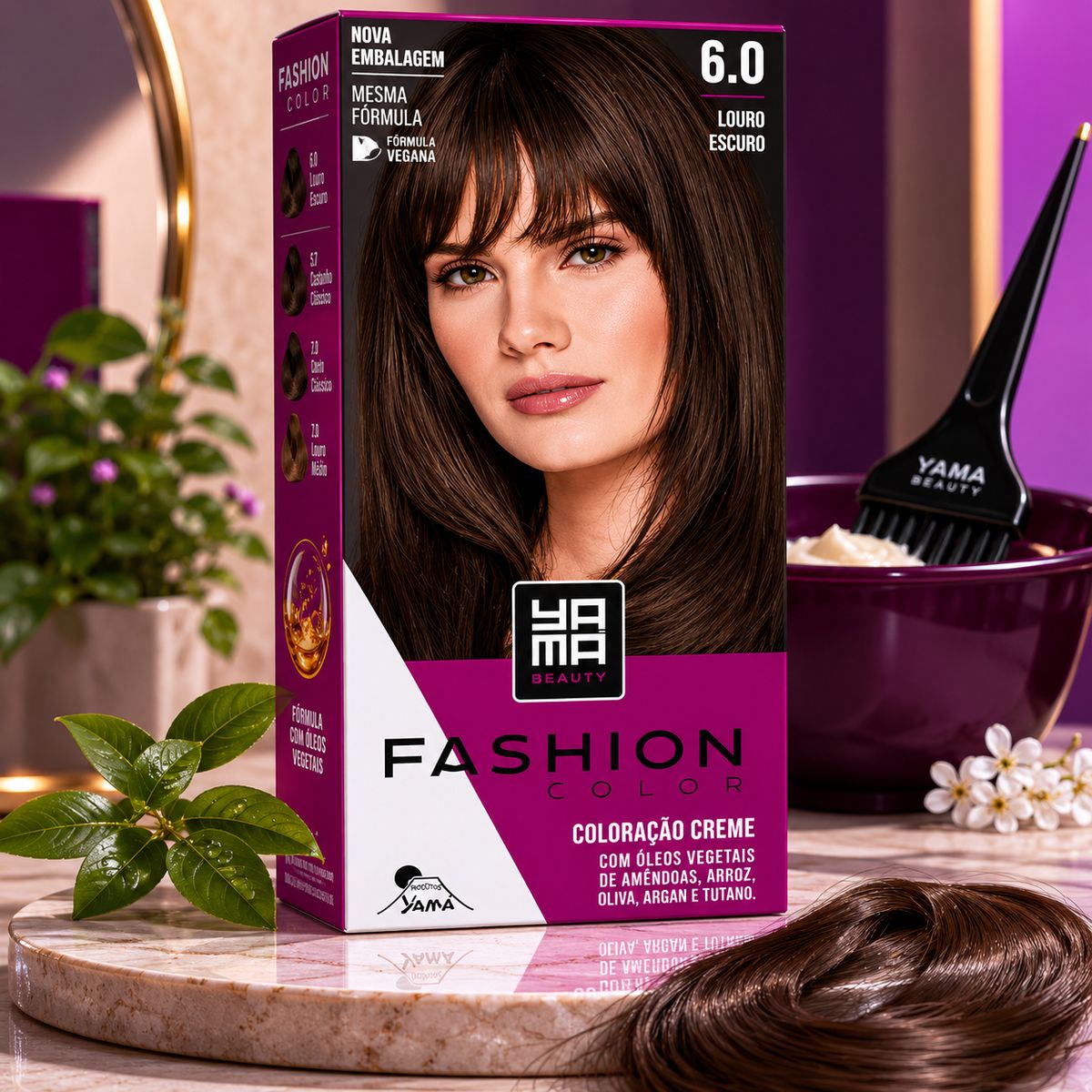 MINI KIT FASHION COLOR 6.0 LOURO ESCURO YAMA