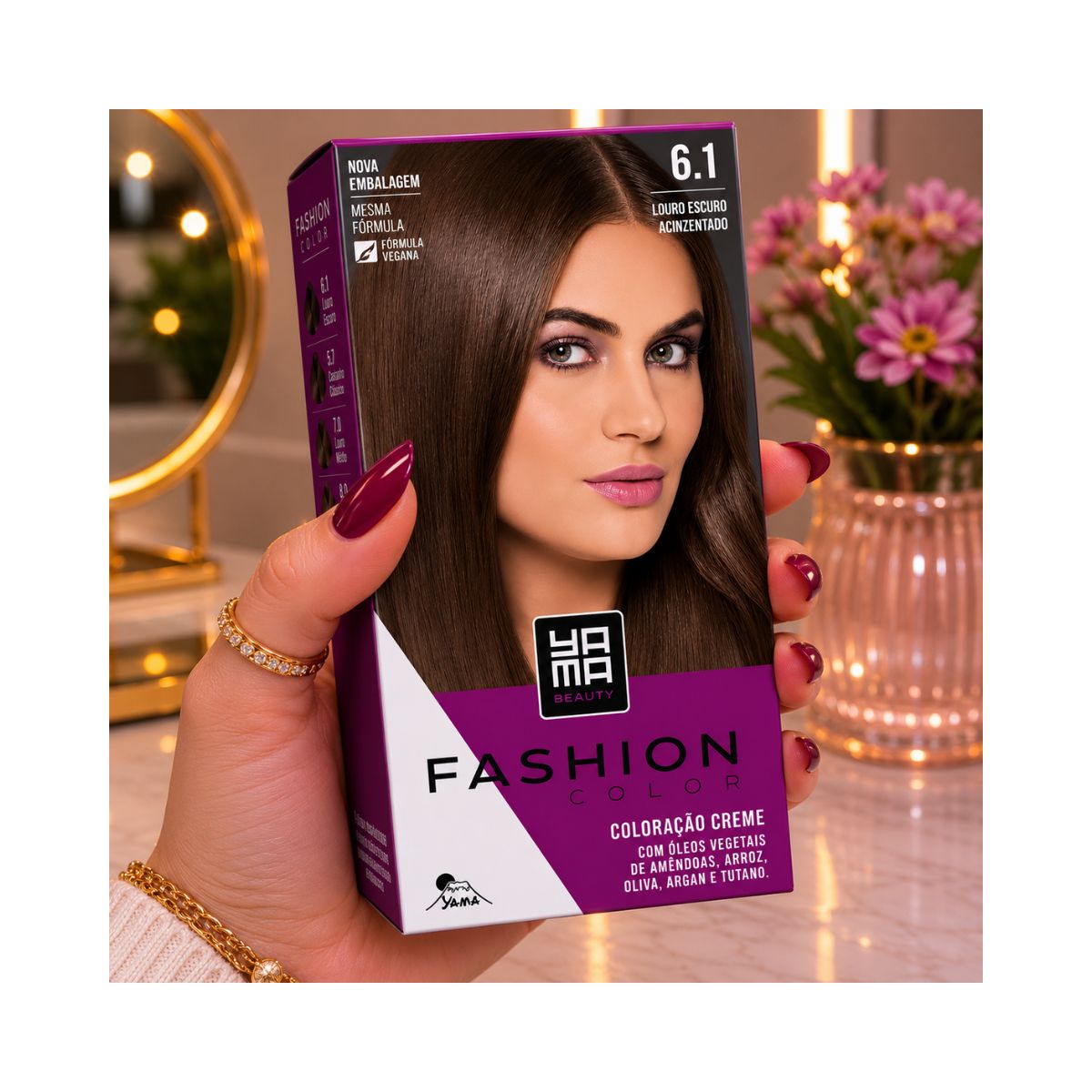 MINI KIT FASHION COLOR 6.1 LOURO ESCURO ACINZENTADO YAMA