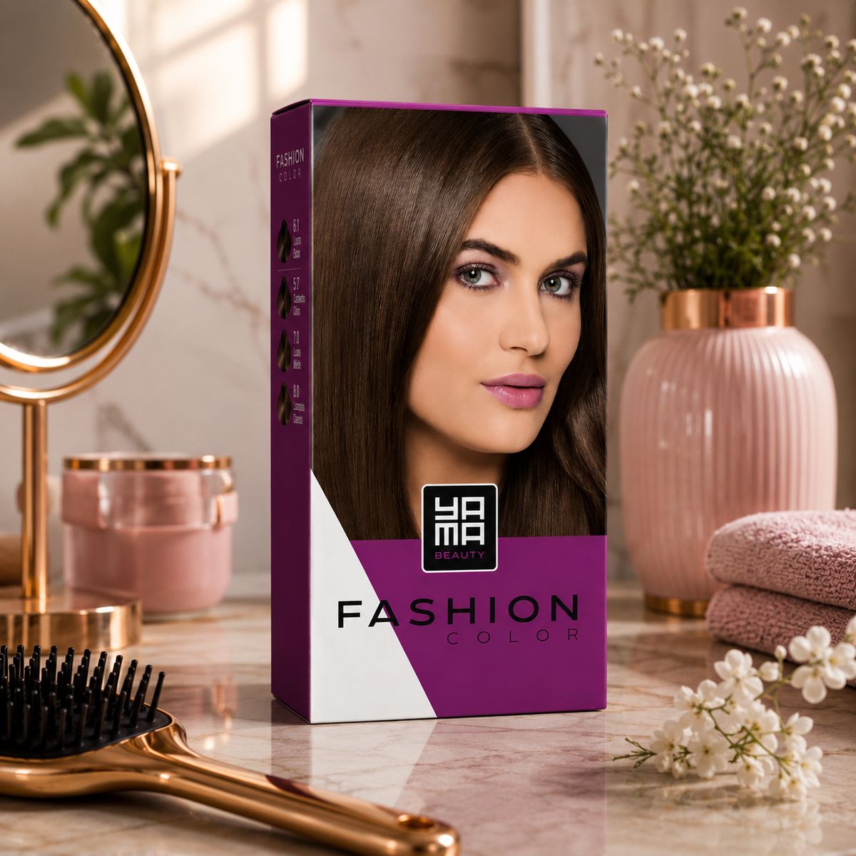 MINI KIT FASHION COLOR 6.1 LOURO ESCURO ACINZENTADO YAMA