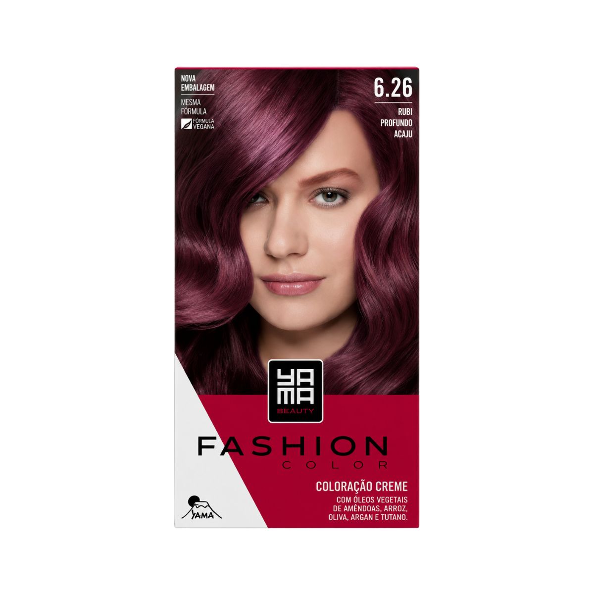 MINI KIT FASHION COLOR 6.26 LOURO ESCURO IRISADO VERMELHO  MARSALA YAMA